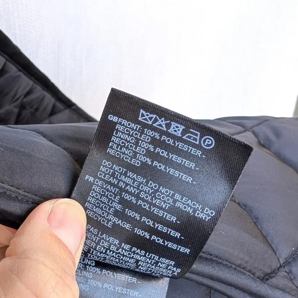 NWT TOTEME Black Scarf-detailed Quilted Recycled-shell Jacket, size IT 40/ US8 - Picture 9 of 9